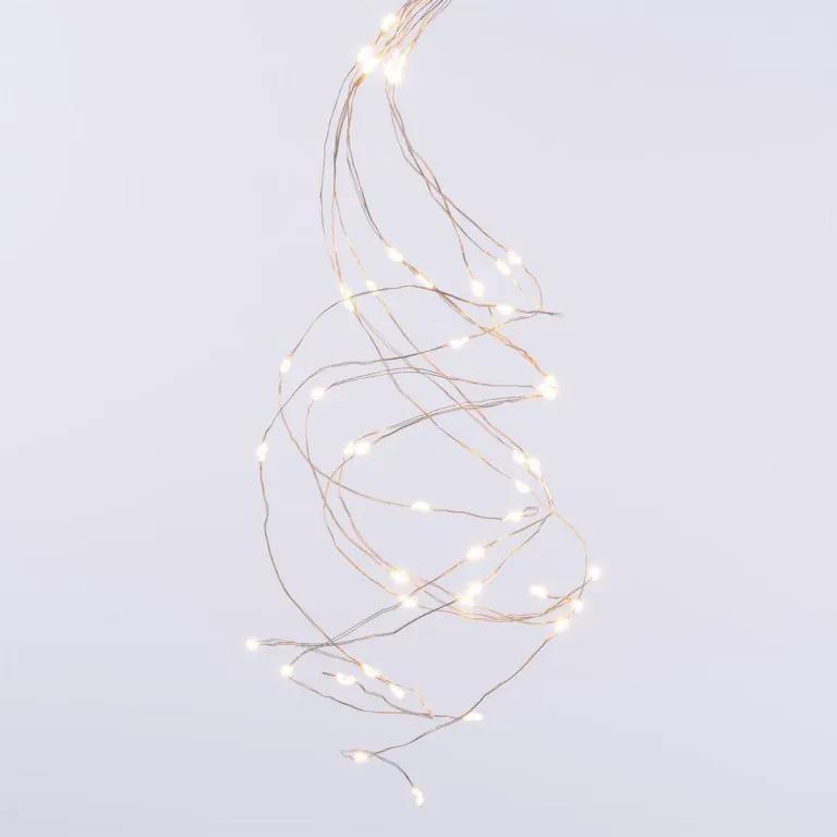 Fir de lumină de Crăciun MINI LED, alb cald, 48 LED-uri