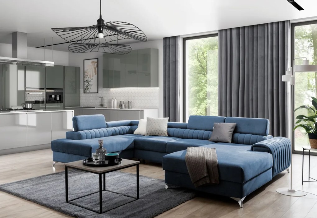 Supermobel Canapea in forma de U LACANTE, 354x92x202, Gojo 40, stanga