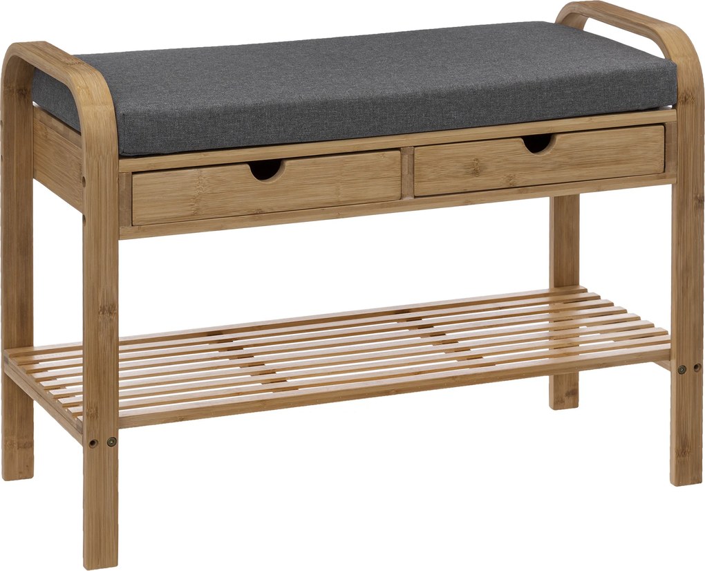 Banca cu suport pentru pantofii, din bambus