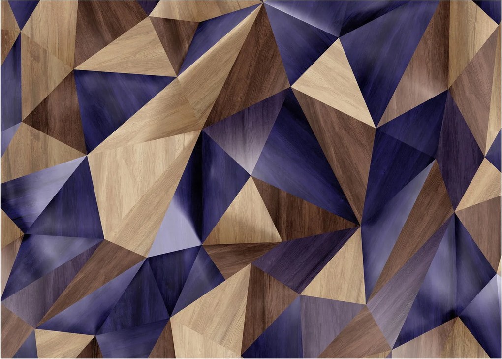 Tablou - 3D triunghiuri de lemn (70x50 cm)