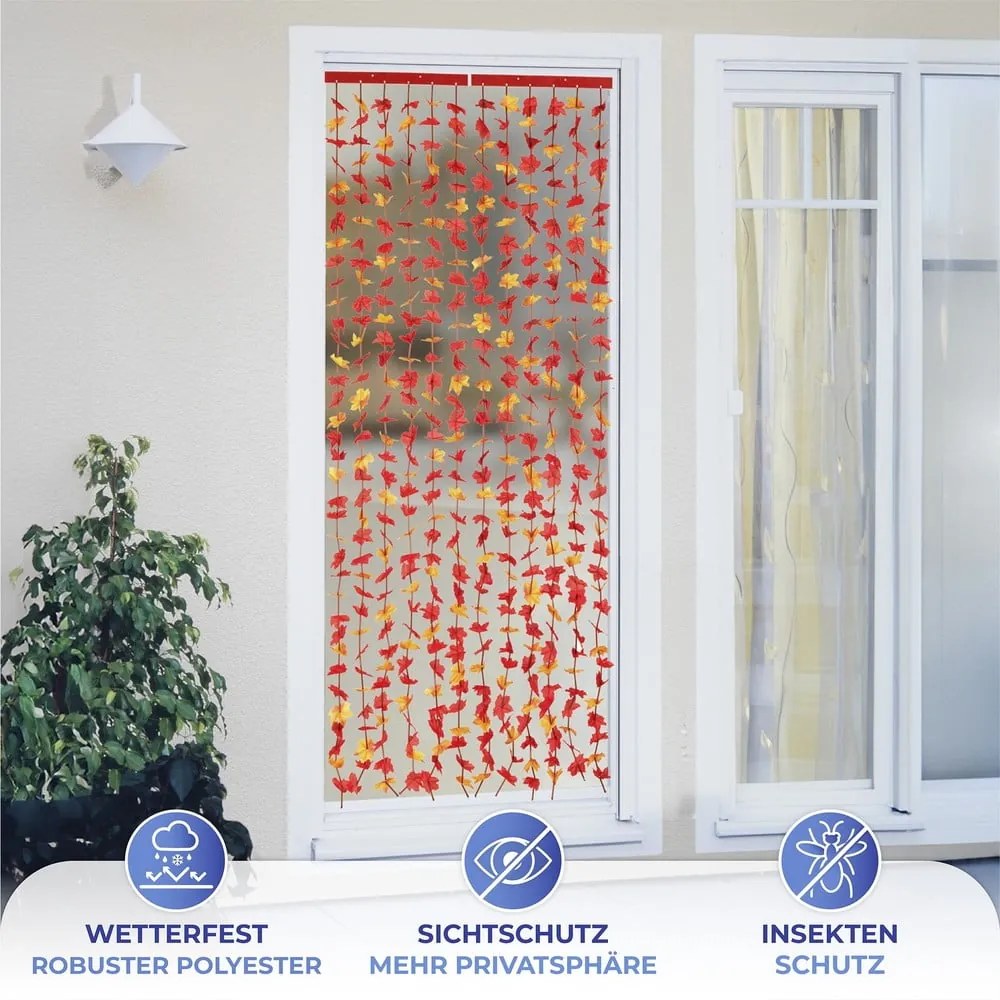 Draperie roșie 90x190 cm cu prindere la ușă Indian Summer – Maximex