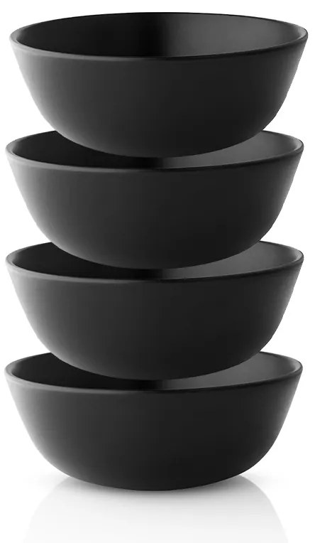 Bol 0,5l Ø16cm Nordic Kitchen, set 4 buc, negru - Eva Solo