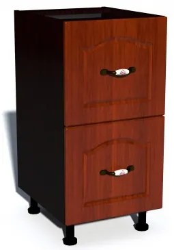 Corp inferior 40 cu 2 sertare metalice pentru greutate Zebra MDF mustata cedru