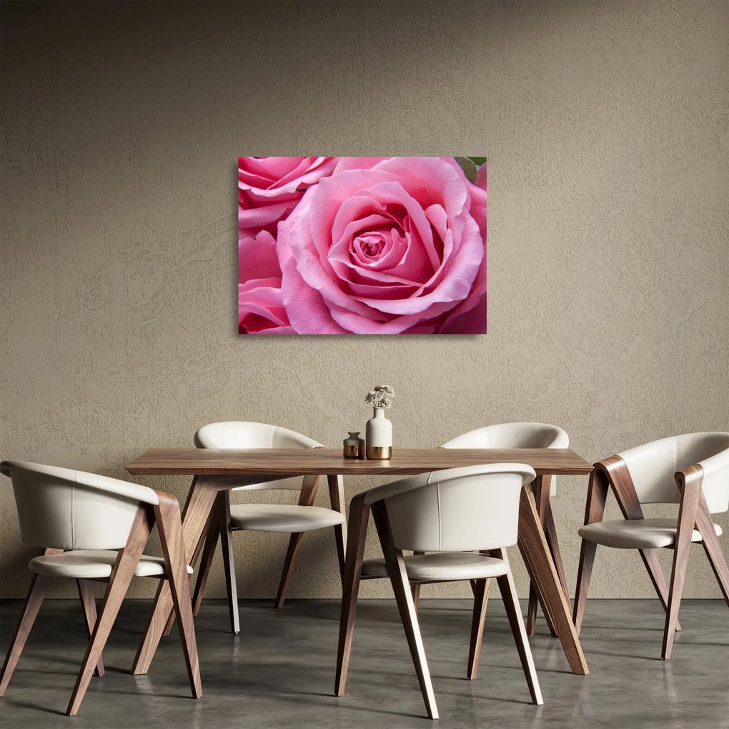 Tablou pe sticlă cu trandafir (70x50 cm)