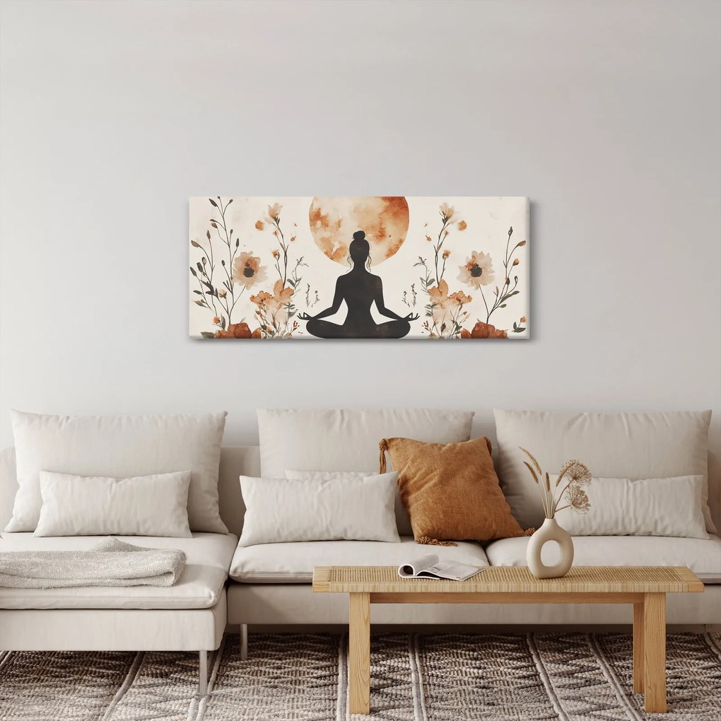 Tablou - Yoga Portocalie (120x50 cm)