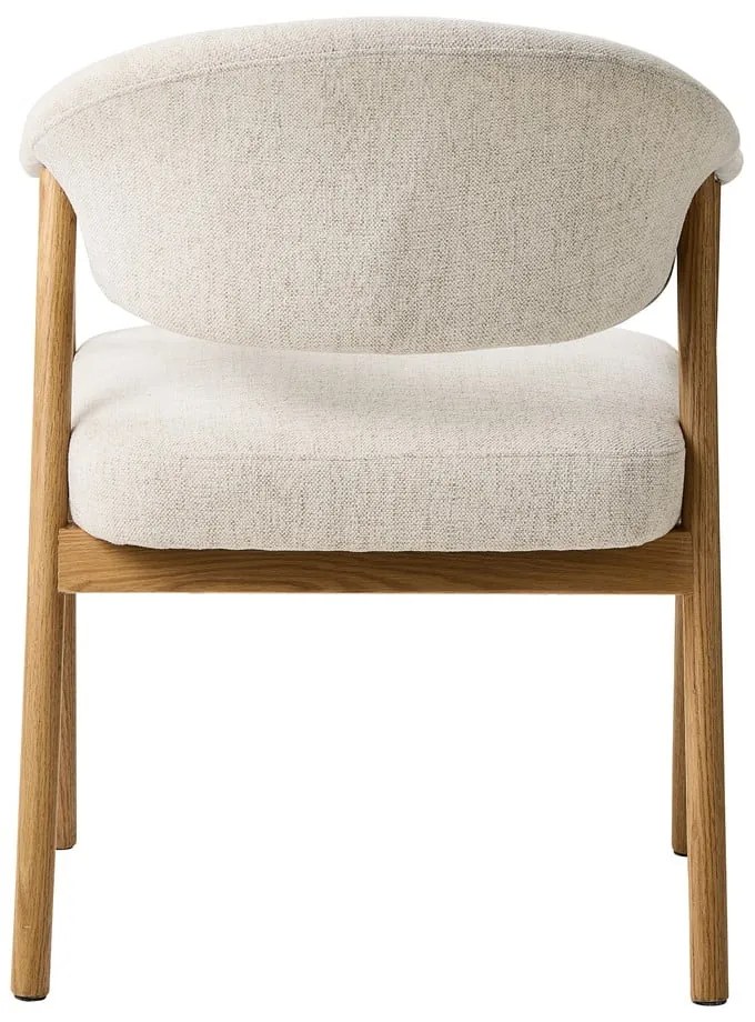 Set de scaune de sufragerie crem cu cotiere 2 buc. din lemn de stejar Elk – Unique Furniture