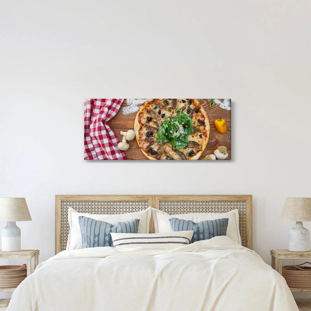 Tablou cu pizza (120x50 cm)