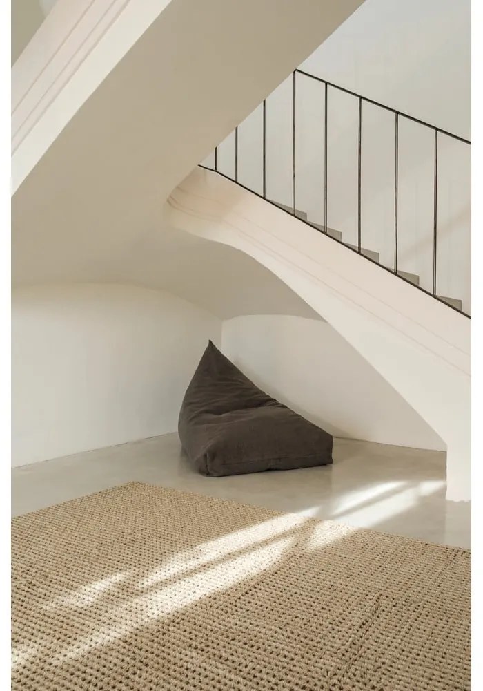 Covor tip traversă kaki lavabil, țesut manual din lână 80x230 cm Unexpected Wool – Lorena Canals