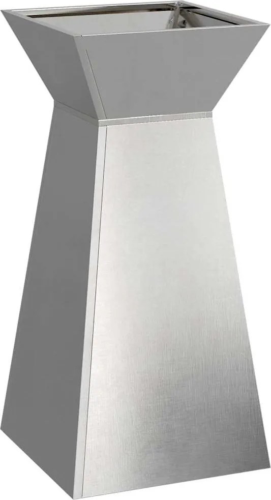 vidaXL Vază pe pilon Argintiu 35 x 35 x 73 cm Oţel inoxidabil