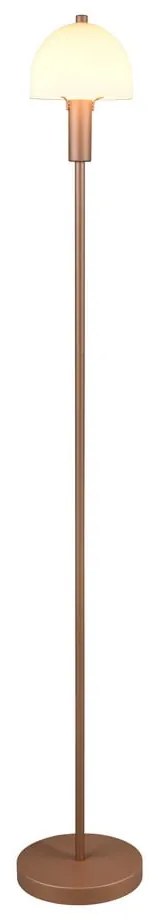 Lampadar în culoarea bronz cu abajur din sticlă (înălțime 120 cm) Glenn – Reality