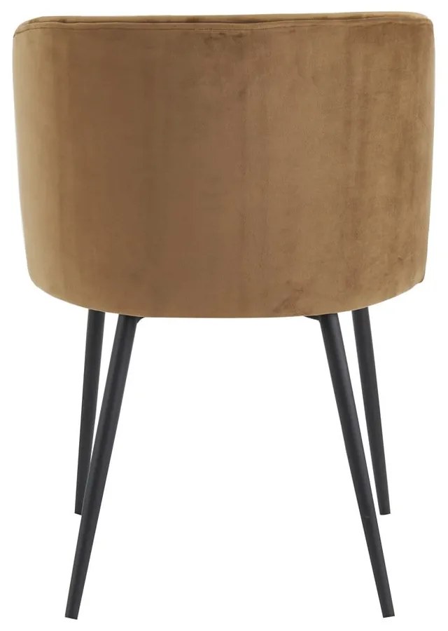 Scaun de dining maro din catifea Elyna – Light & Living