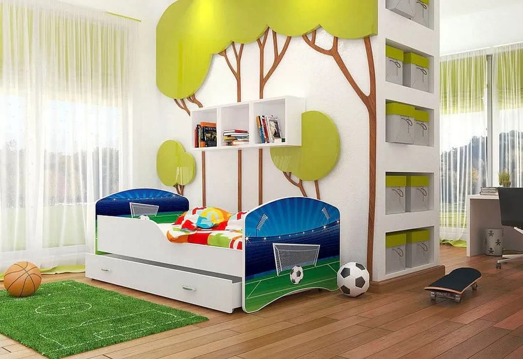Supermobel Pat pentru copii cu desene animate IGOR P1 + saltea + somieră GRATIS 80x160, inclusiv SD, MODEL 01