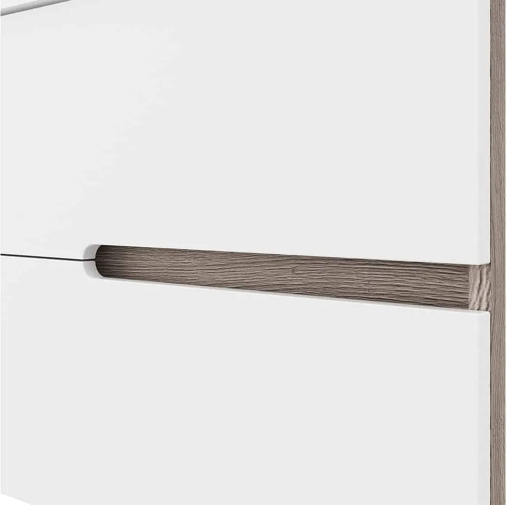 Set lemn masiv Mobilier Baie Suspendat Bello 80cm - Rovere Fumo