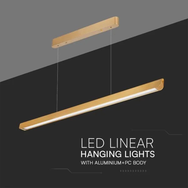 Lustră LED pe cablu LED/36W/230V 3000/4000/6400K auriu