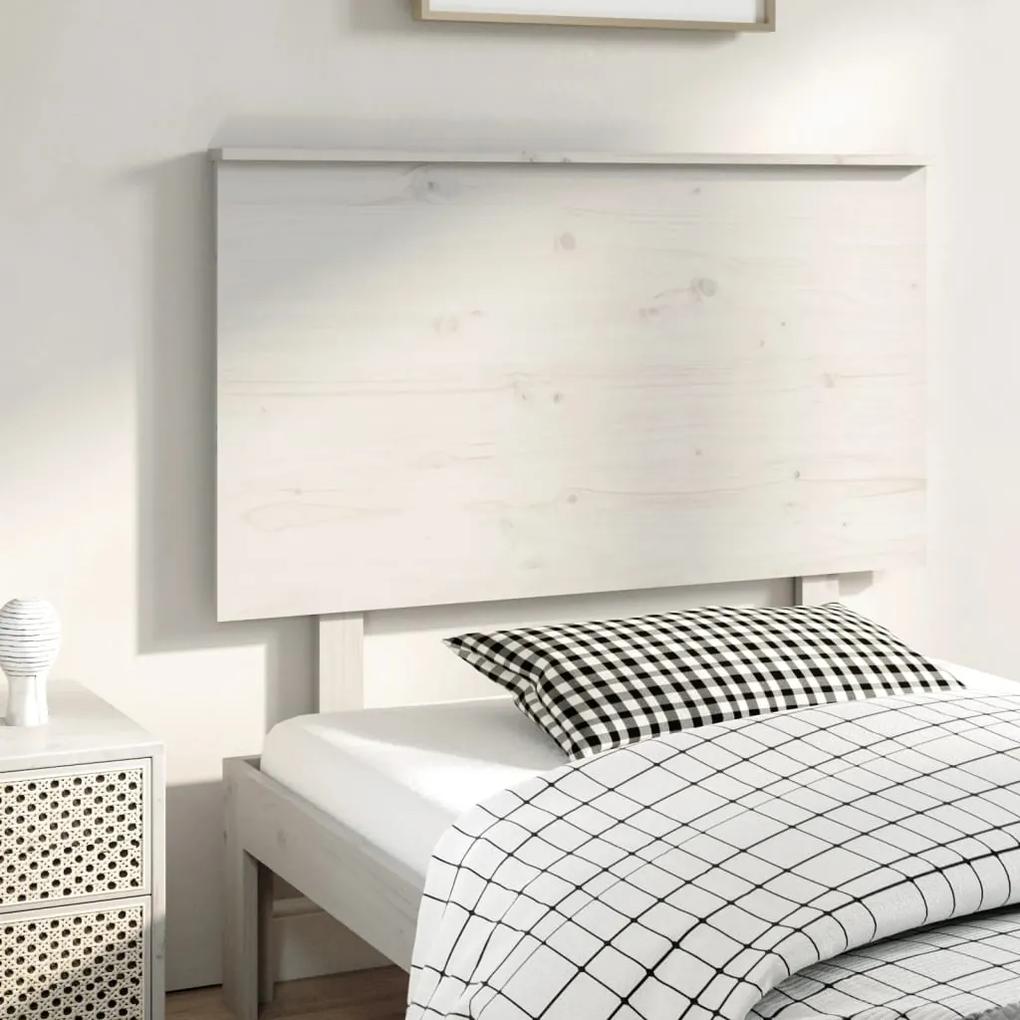 Tablie de pat, alb, 94x6x82,5 cm, lemn masiv de pin Alb, 94 x 6 x 82.5 cm, 1