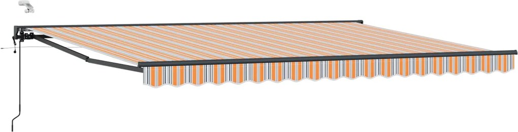 vidaXL Cort electric retractabil Albastru și portocaliu 4 × 3 m