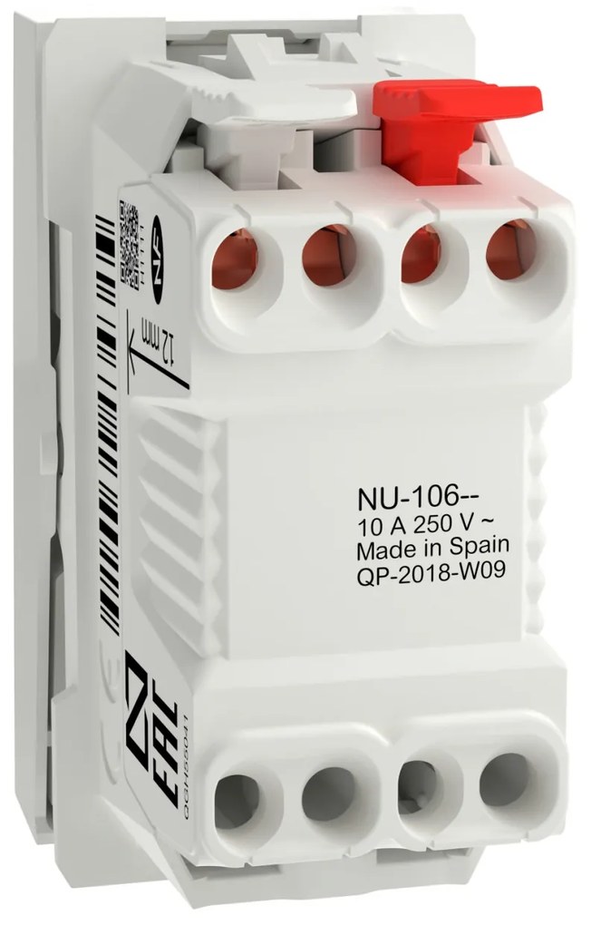 Intrerupator cu revenire, 1 modul, 10A, alb, Schneider Noua Unica