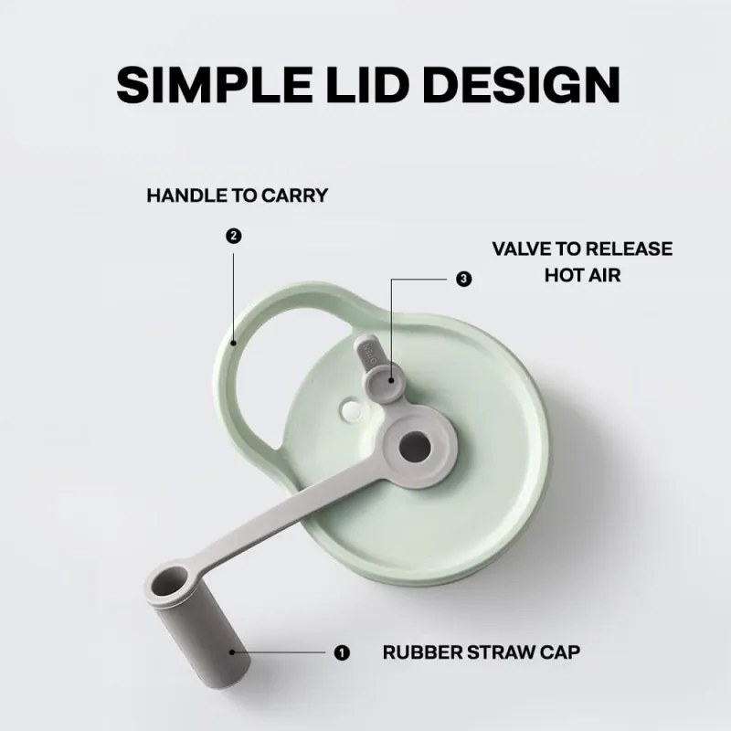 Sticla Buydeem CD1017-CG, 500 ml, Pai incorporat, Rezistenta la scurgeri, Sticla rezistentă la caldura pana la 150°C, Fara BPA, Verde