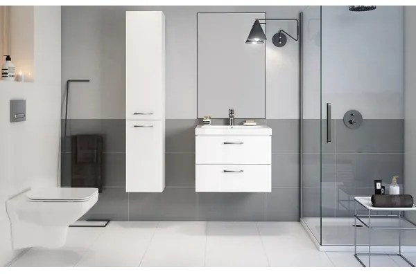 Cersanit S801-142-DSM - Dulap suspendat pentru baie cu lavoar LARA CITY 60, alb