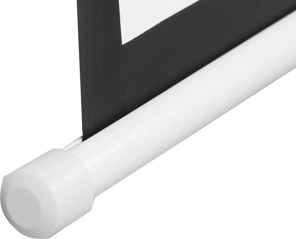 HOMCOM Ecran Proiector 120", Motorizat cu Telecomandă, Montaj pe Perete sau Tavan, Ideal pentru Acasă și Birou, 293,5x8x176 cm, Alb | Aosom Romania