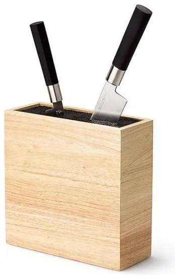 Suport de cuțite cu inserție flexibilă 22x9x21,5 cm ficus de cauciuc Continenta C3314