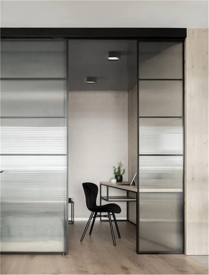 Plafoniera LED design minimal SAMBA neagra