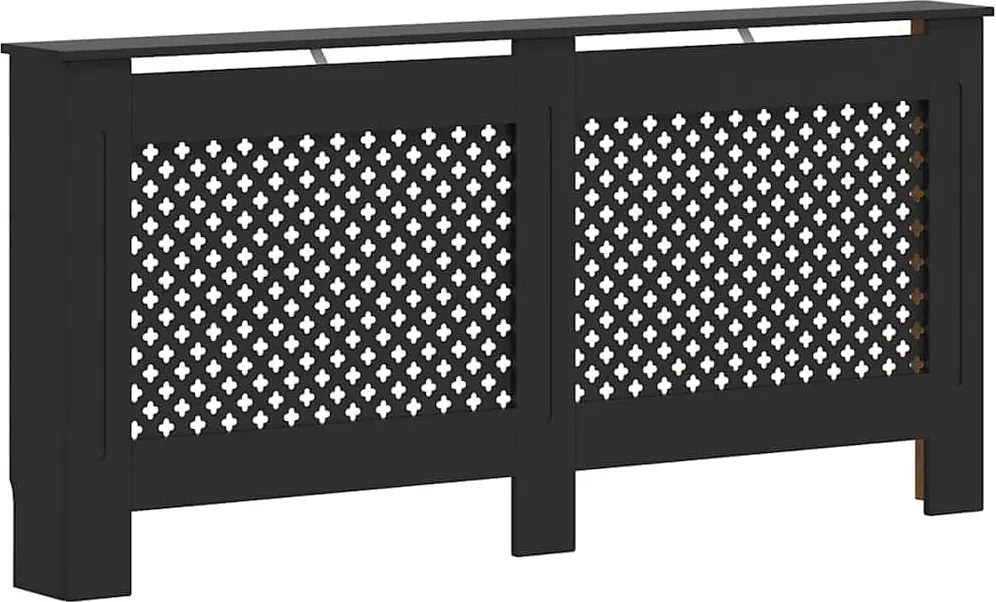 vidaXL Mască de calorifer, negru, 172 x 19 x 81,5 cm, MDF