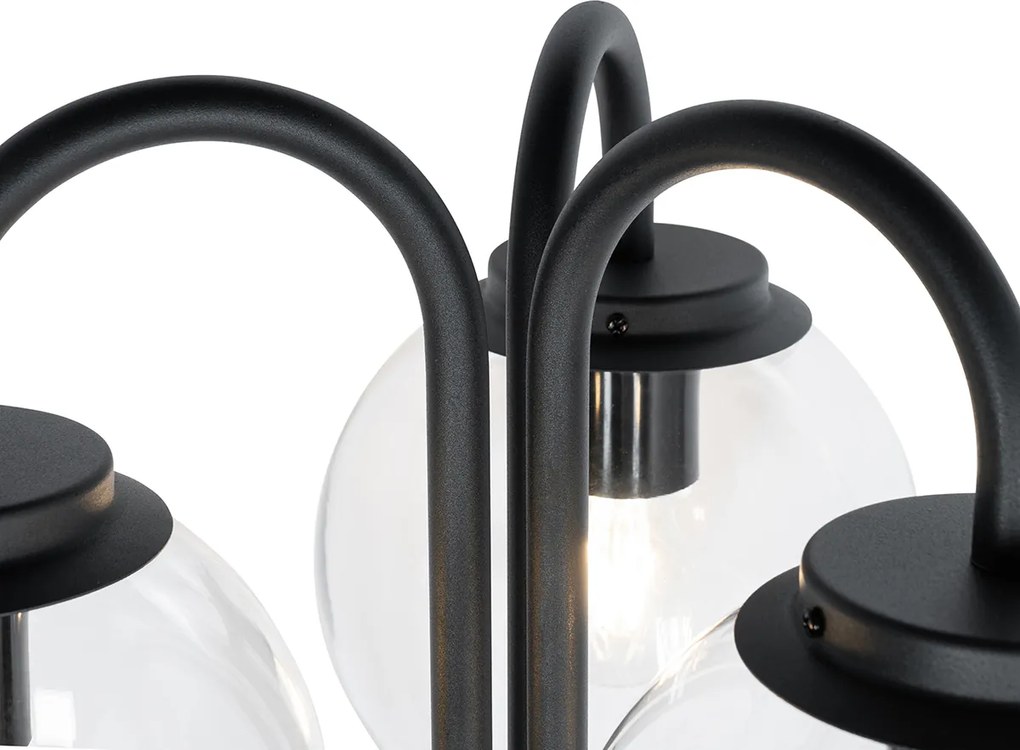 Felinar negru cu plastic 200 cm 3 lumini IP44 - Sfera