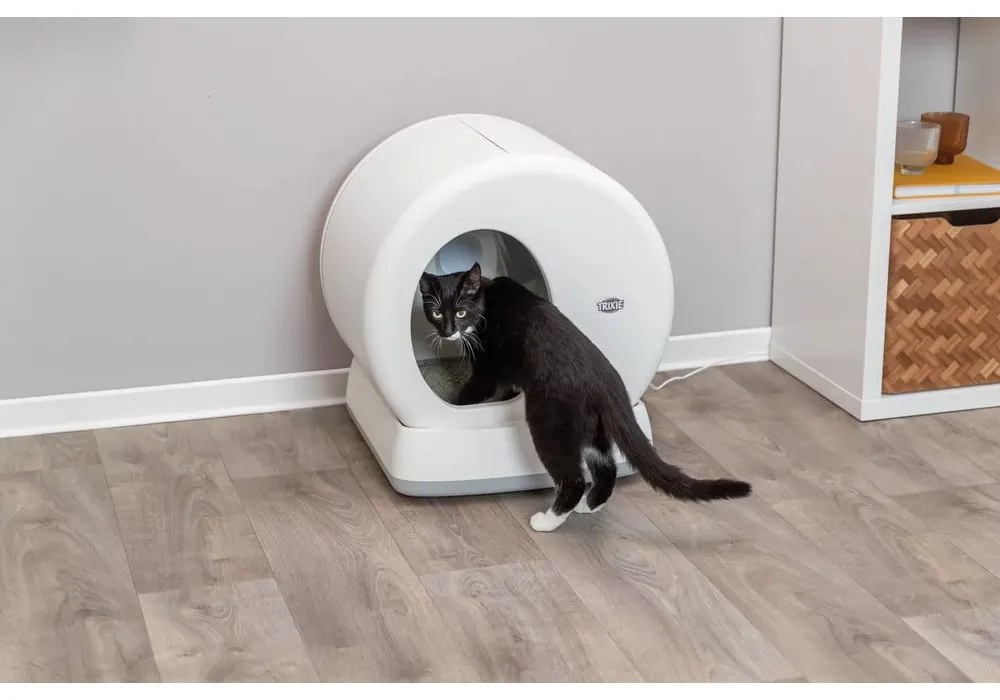 Litieră pentru pisici cu autocurățare albă 55,5x53 cm Trixie – Plaček Pet Products