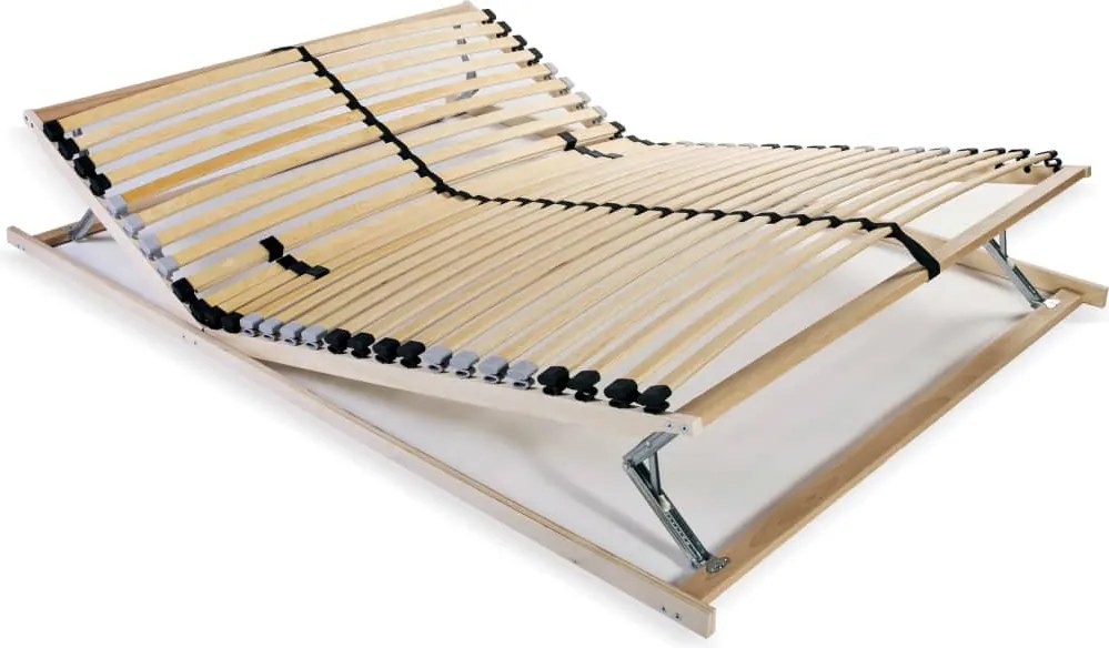 vidaXL Bază de pat cu șipci, 28 șipci, 7 zone, 100 x 200 cm
