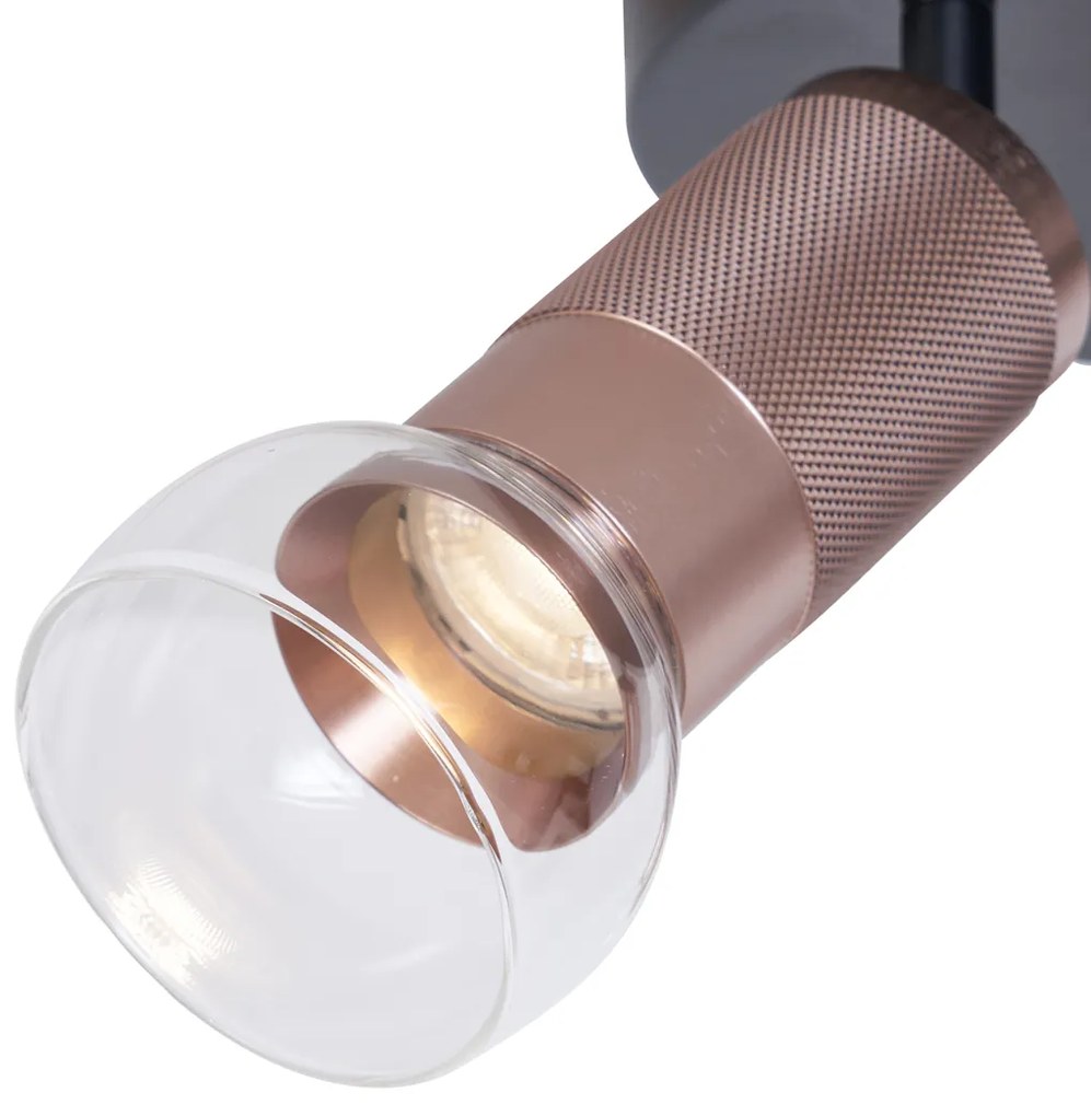 Spot rotund de plafon bronz închis, rotund, cu 3 lumini, reglabil - Veerle