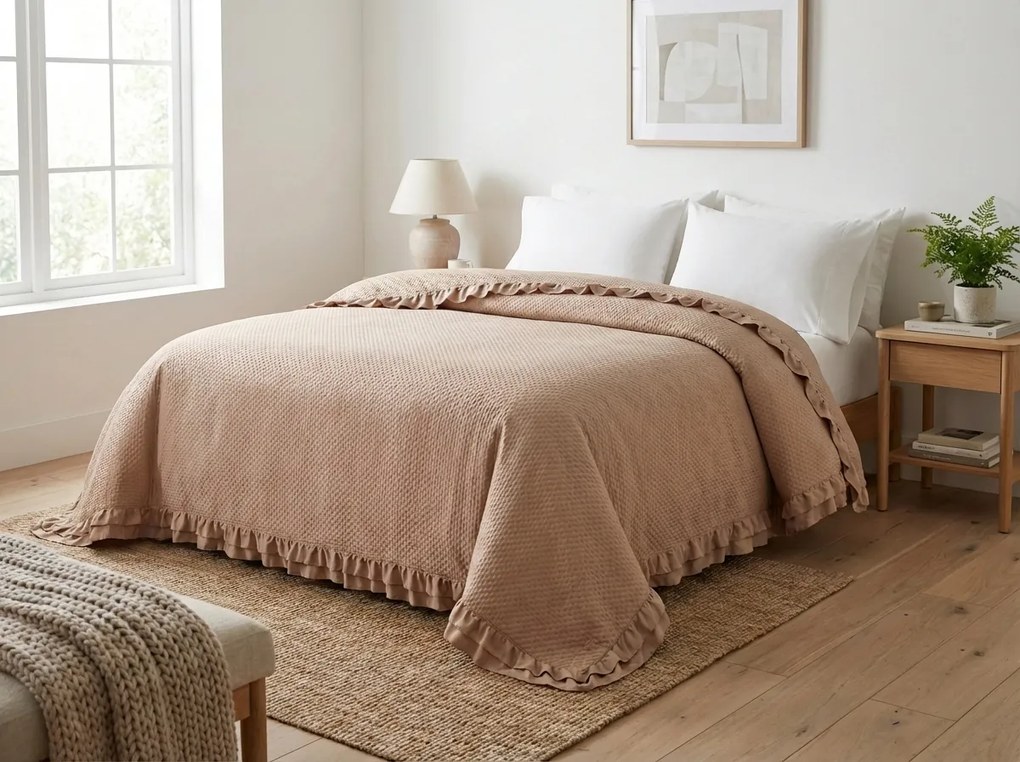 Cuvertura de pat MONTEGO, bej inchis Dimensiune: 200 x 220 cm