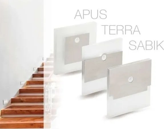 Corp de iluminat LED pentru scări APUS cu senzor LED/0,8W/12V 3000K Kanlux 27370