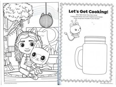 Gabby's Dollhouse Sprinkle Party Carte de colorat Jumbo