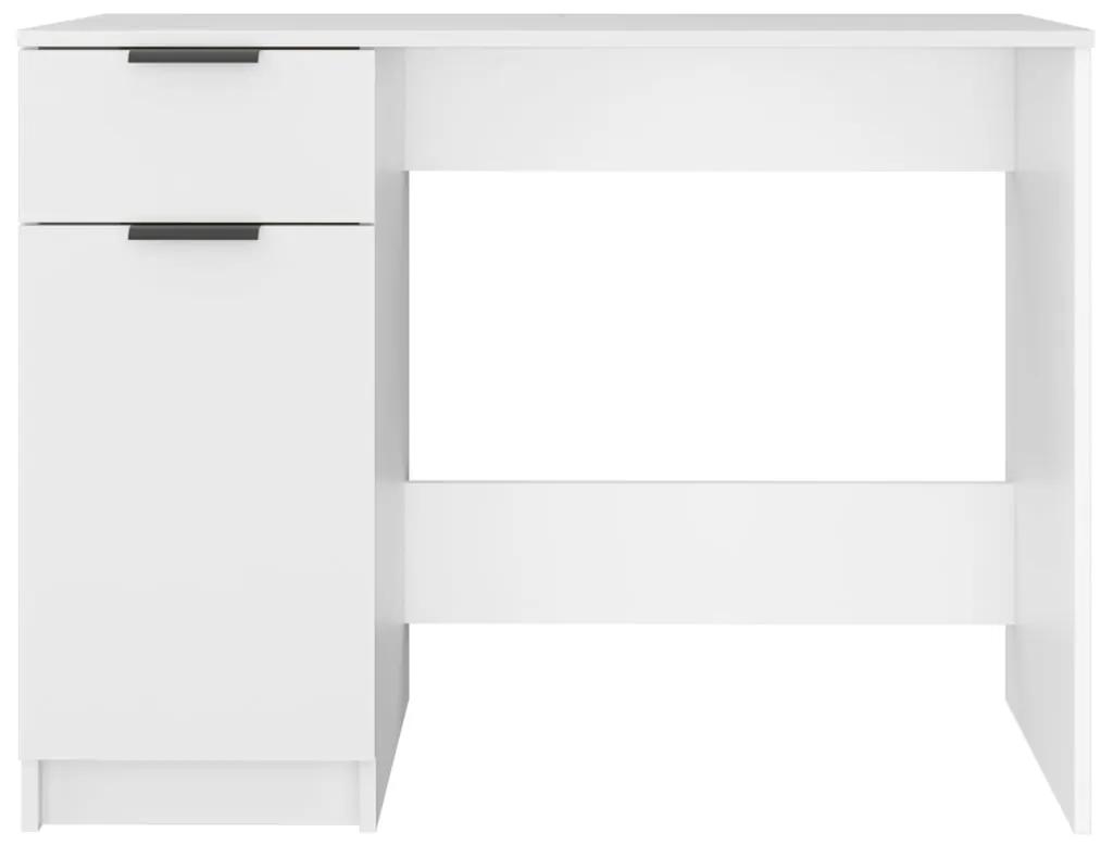 Birou, alb, 100x50x75 cm, lemn prelucrat Alb