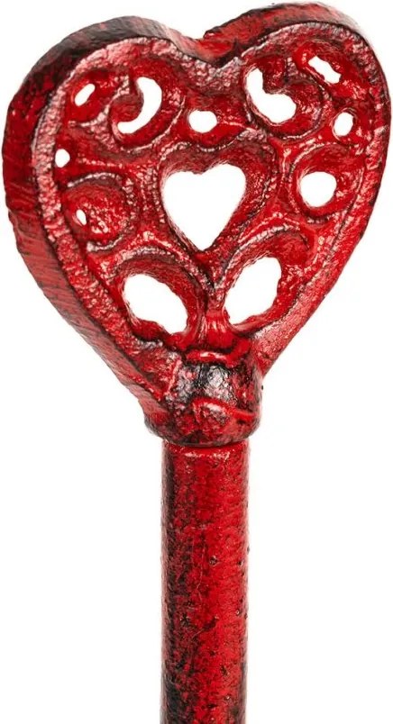 Suport vertical pentru prosoape de bucatarie, rosu, din fonta, H35cm, Rhodonea