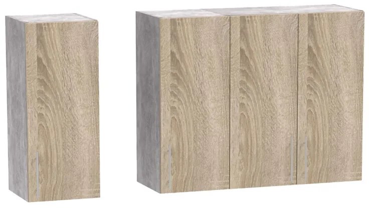 Set mobila bucatarie 4 buc Festa II Pako World Sonoma 120x60x85 cm