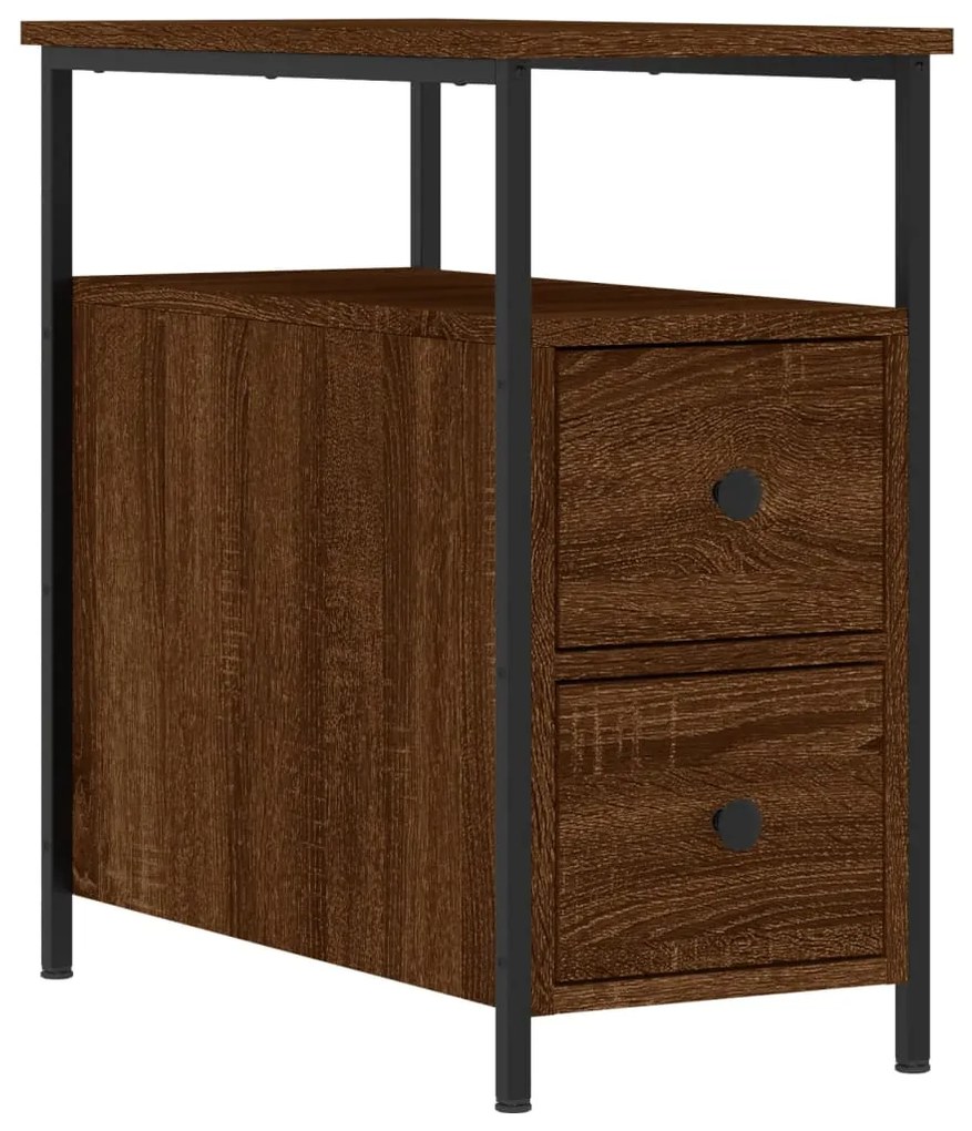 826071 vidaXL Noptieră, stejar maro, 30x60x60 cm, lemn prelucrat