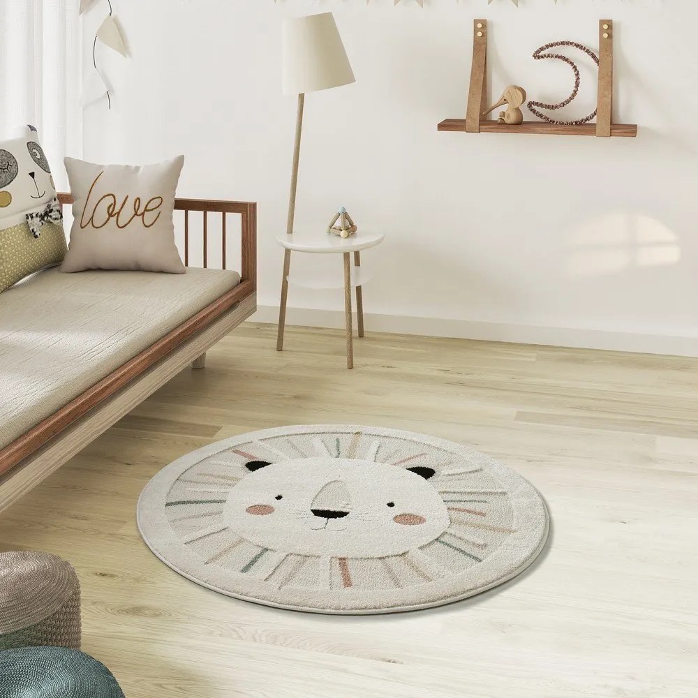 Covor pentru copii crem ø120 cm Clown – Universal
