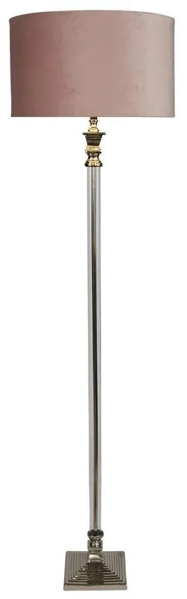 Lampadar/Lampa de podea design lux elegant Belle crom/roz
