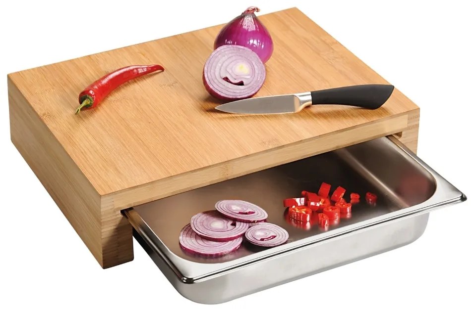 Kesper 58354 Tăietor cu tavă, inox, 37,5 x 27,5 x9,5 cm