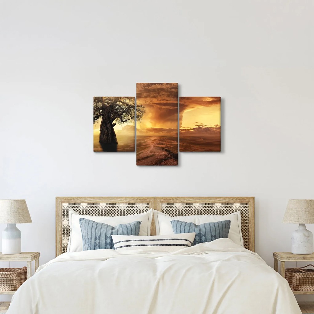 Tablou cu norii portocalii (90x60 cm)