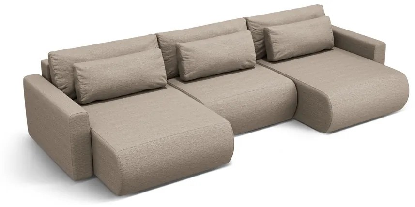 Canapea extensibila panoramica Belfast 4 locuri stofa L340 cm