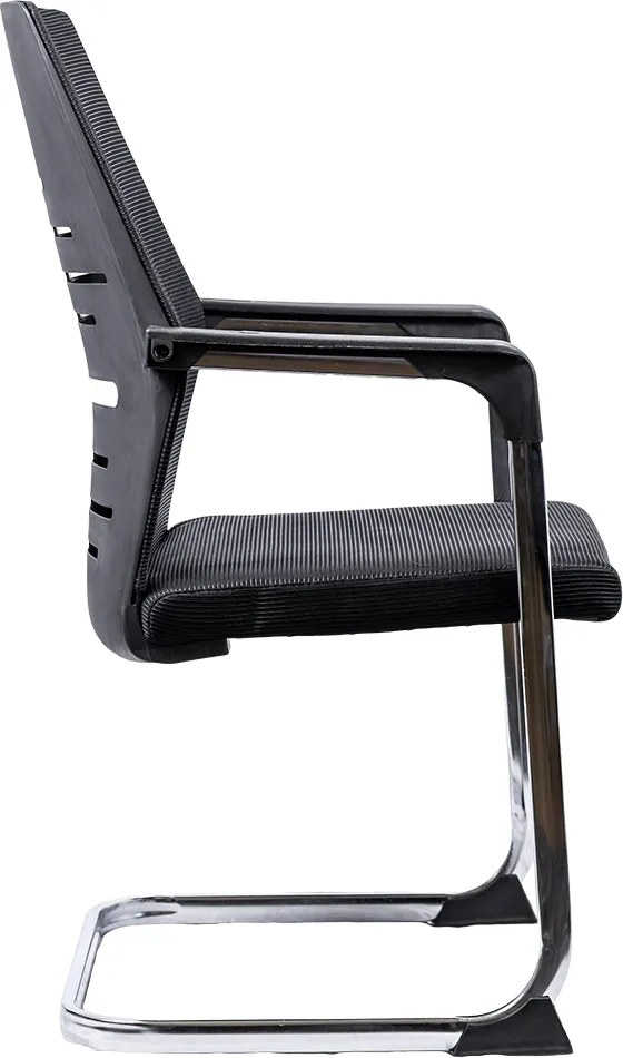 Scaun vizitator din mesh cu cadru cromat OFF 807 negru
