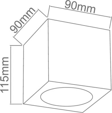 Open Design OR81046 - Spot CUBO, 1x G9, 8W, 230V, negru/crom lucios