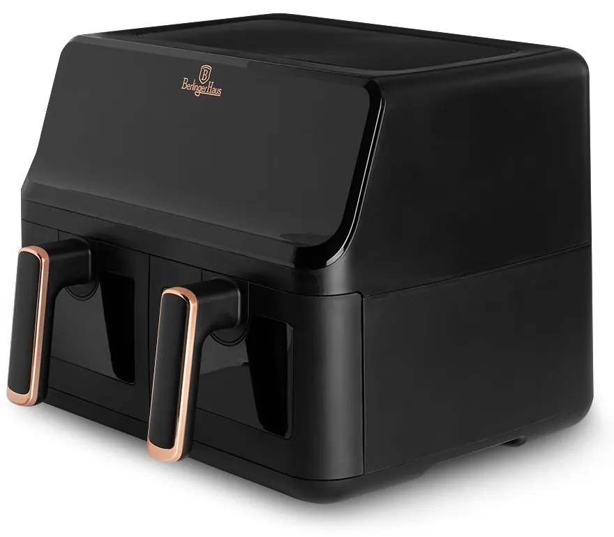 Friteuza cu aer cald dubla, airfryer 4.1 + 4.1 Black Rose Berlinger Haus BH 9469