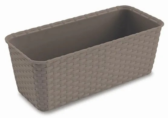 Jardiniera, Tortora, Vetro-Plus, 30x13x11 cm, plastic, maro