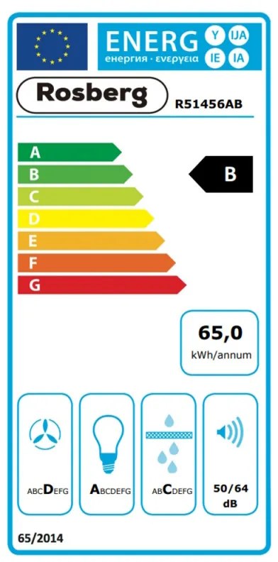 Hota Rosberg R51456AB, 190 W, 460 m3/h, 2 motoare, 2 filtre, Negru