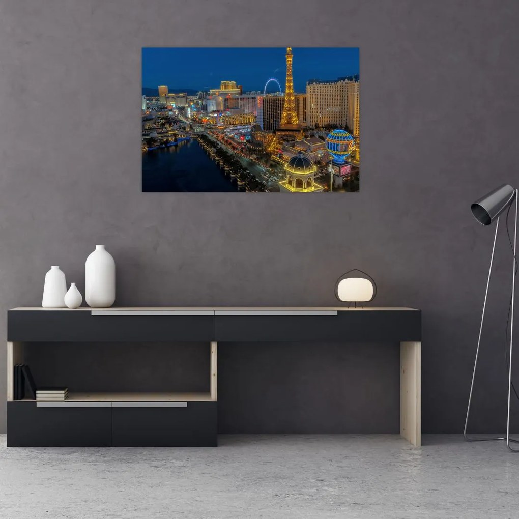 Tablou cu Las Vegas nocturn (90x60 cm)