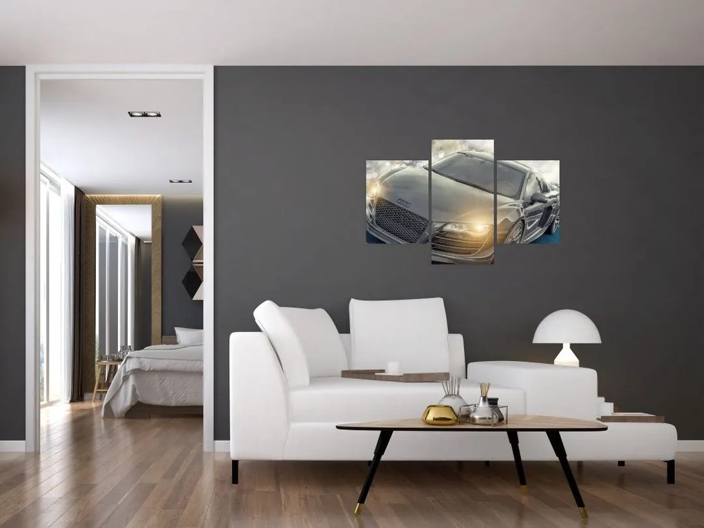 Tablou cu Audi - gri (90x60 cm)